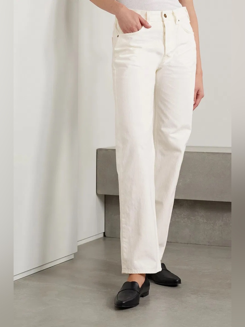 NILI LOTAN Smith cotton mid-rise straight jeans - Picture 6 of 12